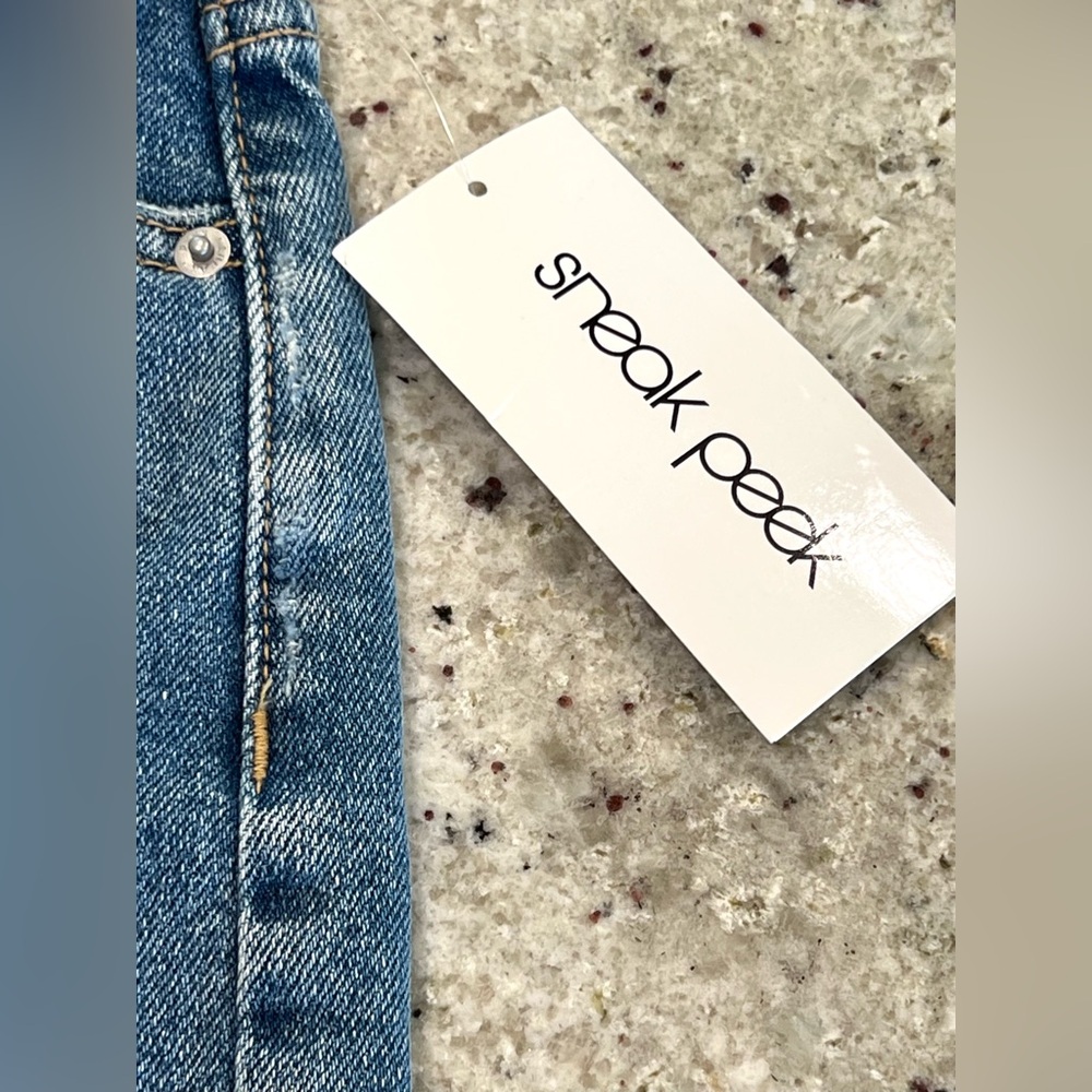 SNEAK PEEK Classic Medium Vintage Denim Mini Skirt - Picture 4 of 11